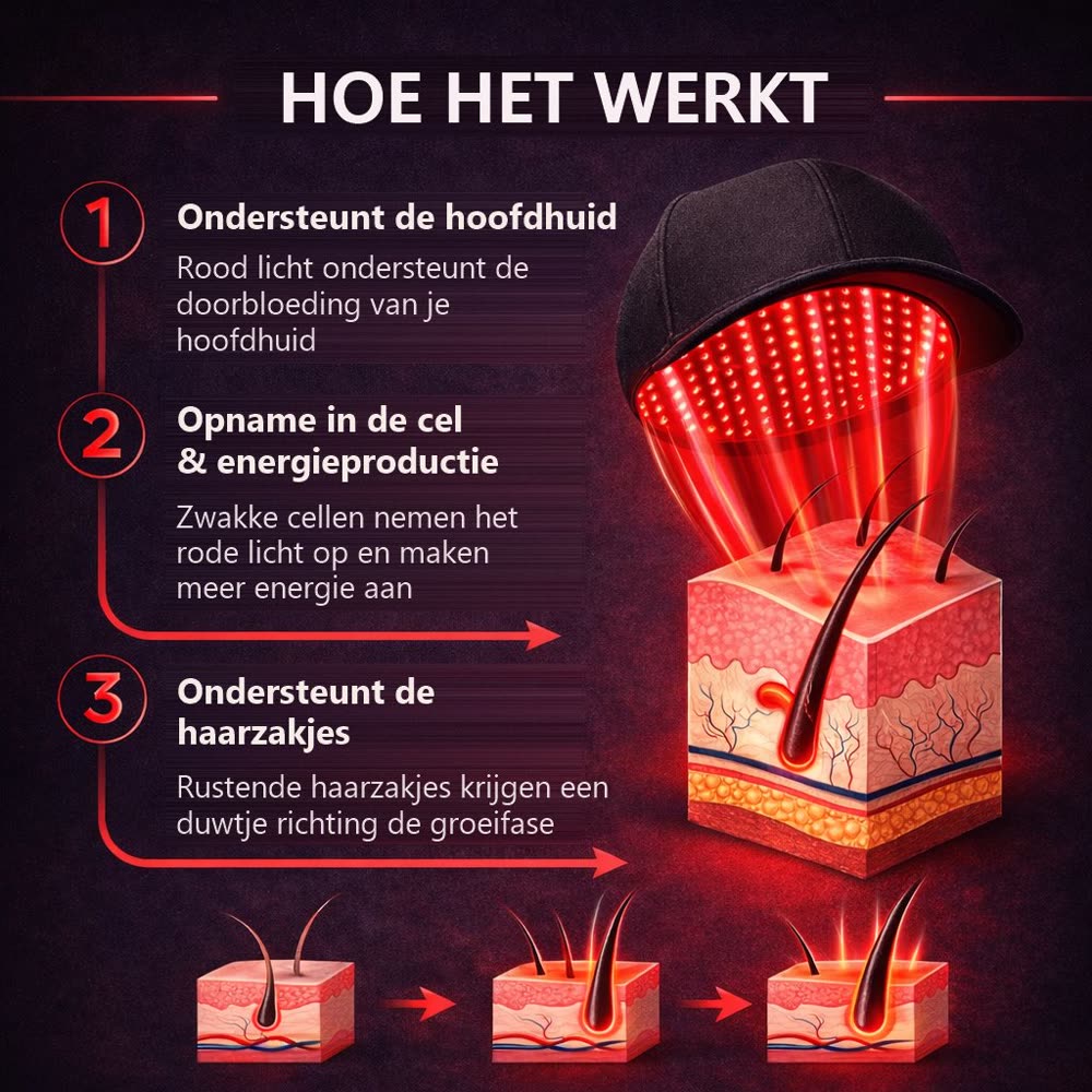 Hoe het werkt: ondersteunt de hoofdhuid, opname in de cel en ondersteunt de haarzakjes
